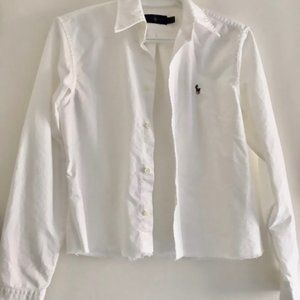 Ralph Lauren Women's crop shirt in white